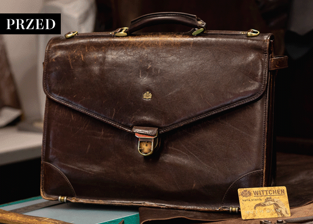 renowacja skóry naturalnej - efekt przed i po